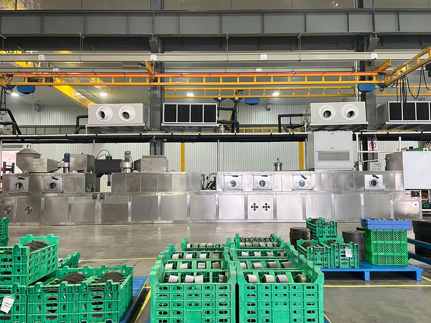 全自动齿轮清洗涂油包装线